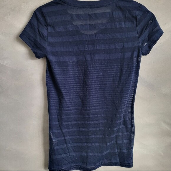 Armani Exchange Y2K See Through Sheer Bling Sequin Wing Short Sleeve T-Shirt S - Picture 6 of 7